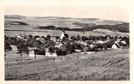 Klenčí – pohlednice z roku 1954