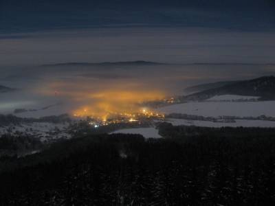 Blick auf Prapořiště von Koráb aus